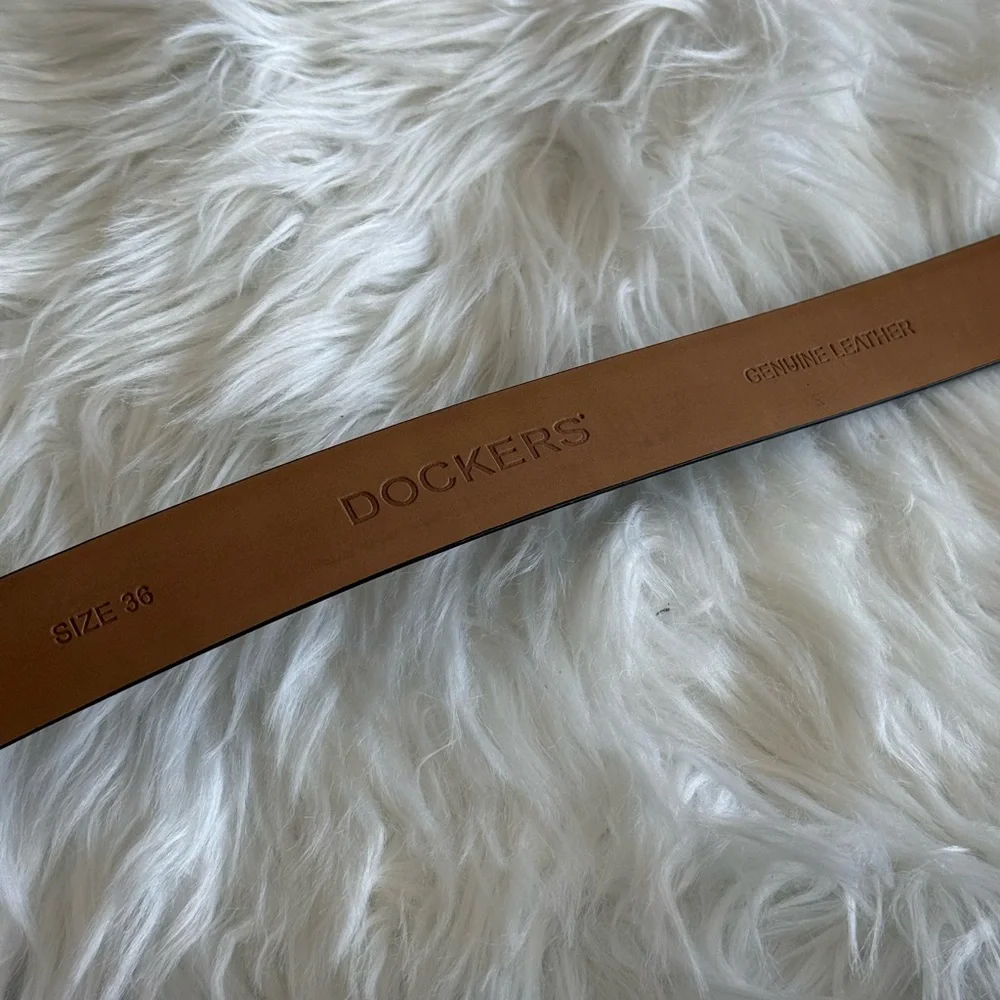 Dockers | Men’s Deep Brown Shiny Size 36 Belt Genuine Leather